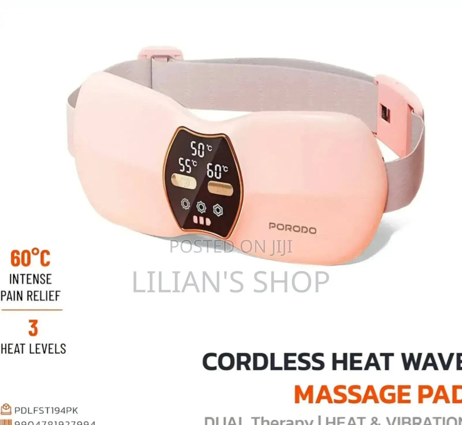 Porodo Lifestyle Cordless Heat Wave Massage Pad.