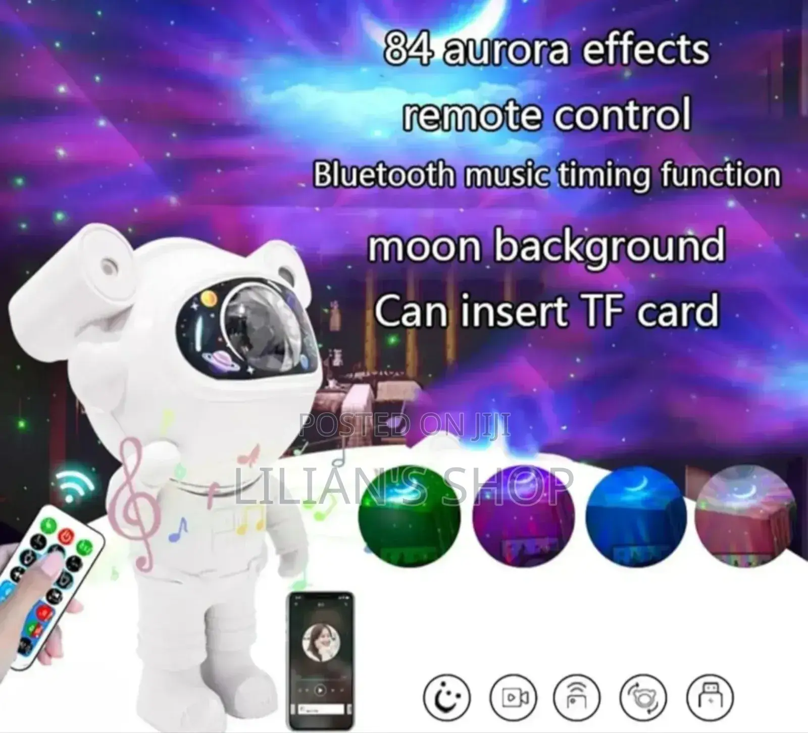 Space Decor Astronaut Speaker Projector