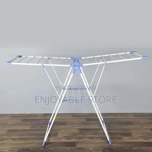 Folding Plastic Drying Clothes Racks Blue