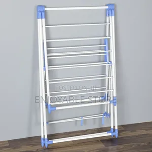Folding Plastic Drying Clothes Racks Blue