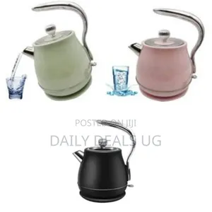 Contemporary Electric Kettle With Ergonomic Arched Handle - Multicolor