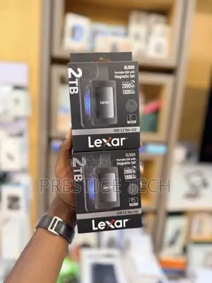 Lexar 2tb Sl500 External Portable Ssd, Magnetic Set Up to 2000mb/S