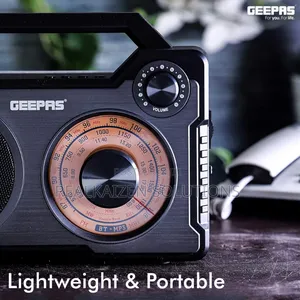 Geepas Rechargeable Analog Fm Radio With | Usb/Tf/Mp3/Wma Player
