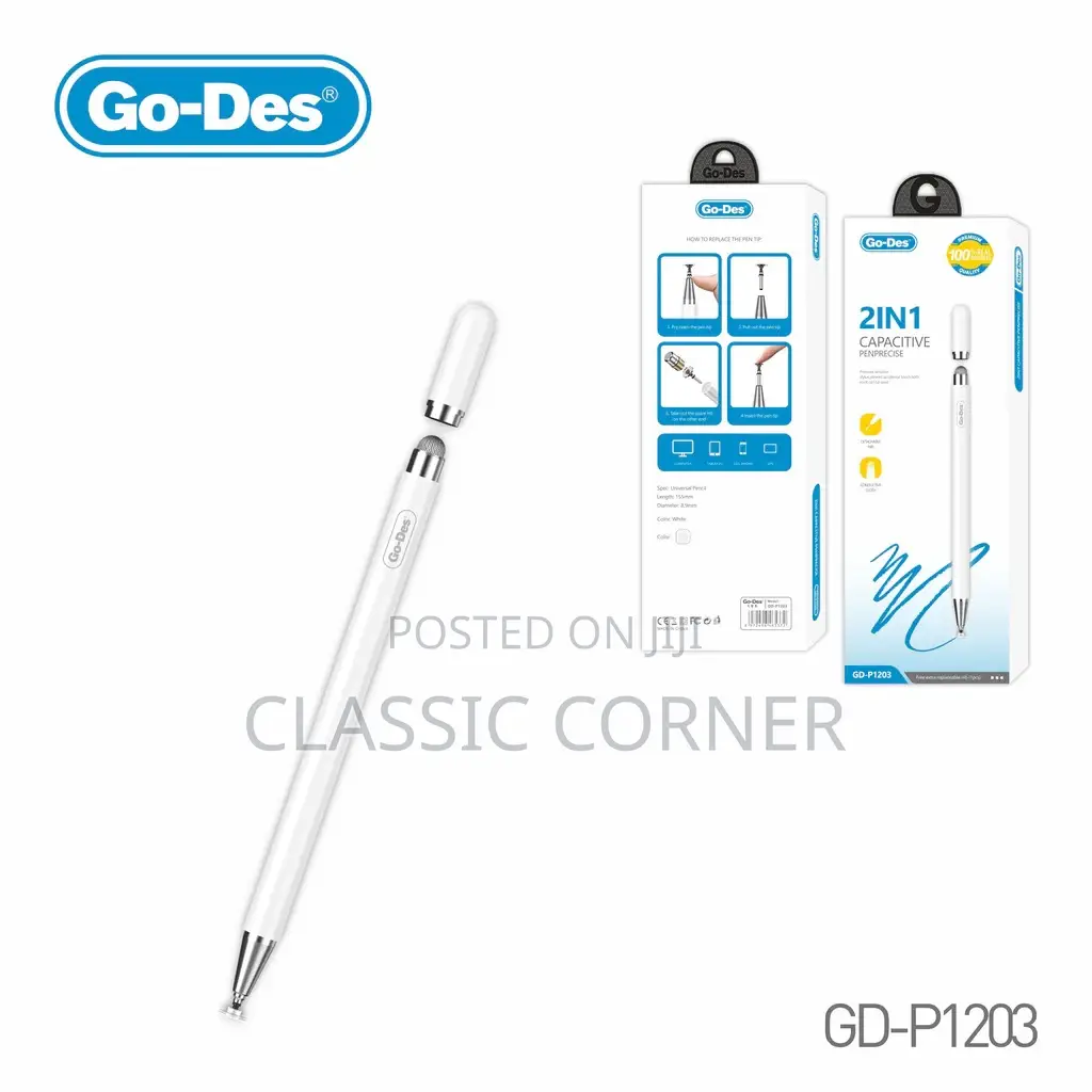Go-Des 2in1 Universal Capacitive Stylus Pen