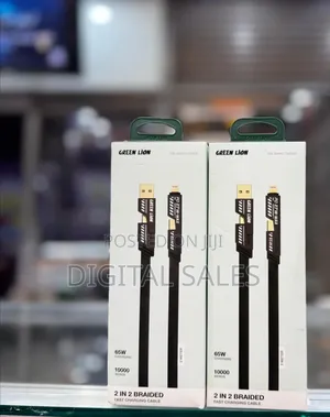 Green Lion 2-in-2 Braided Fast Charging Cable
