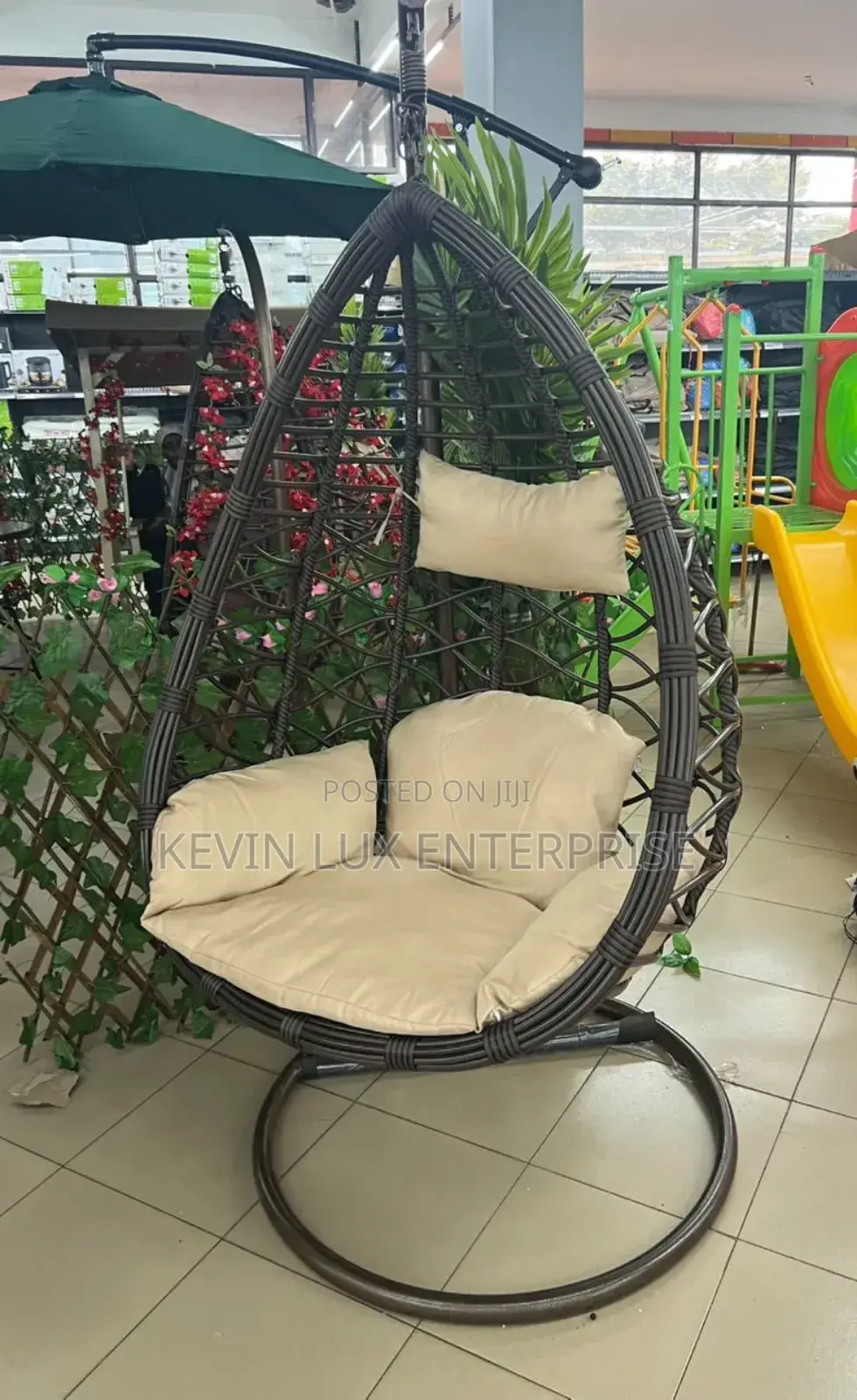Outdoor Shade Basket Swinging Chair