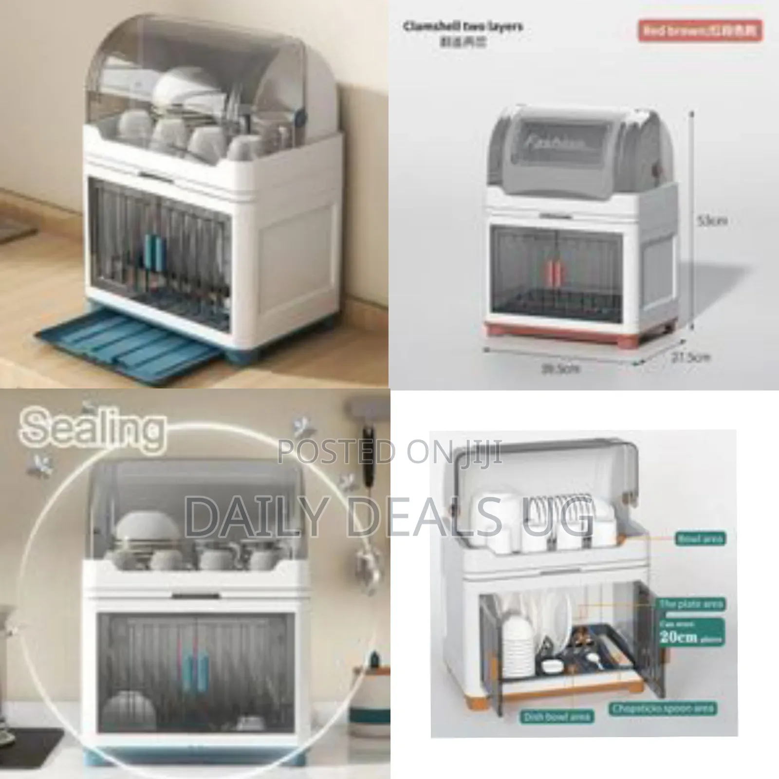 Multi-Functional Dust-Proof Dish Drying Rack and Storage Organizer