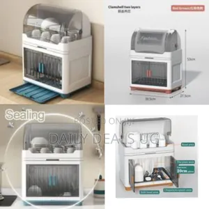 Multi-Functional Dust-Proof Dish Drying Rack and Storage Organizer