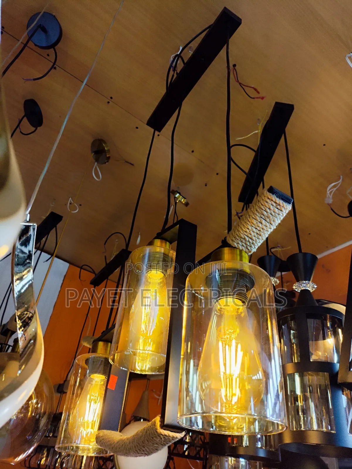 3in 1 Glass Pendant Lamp Holder