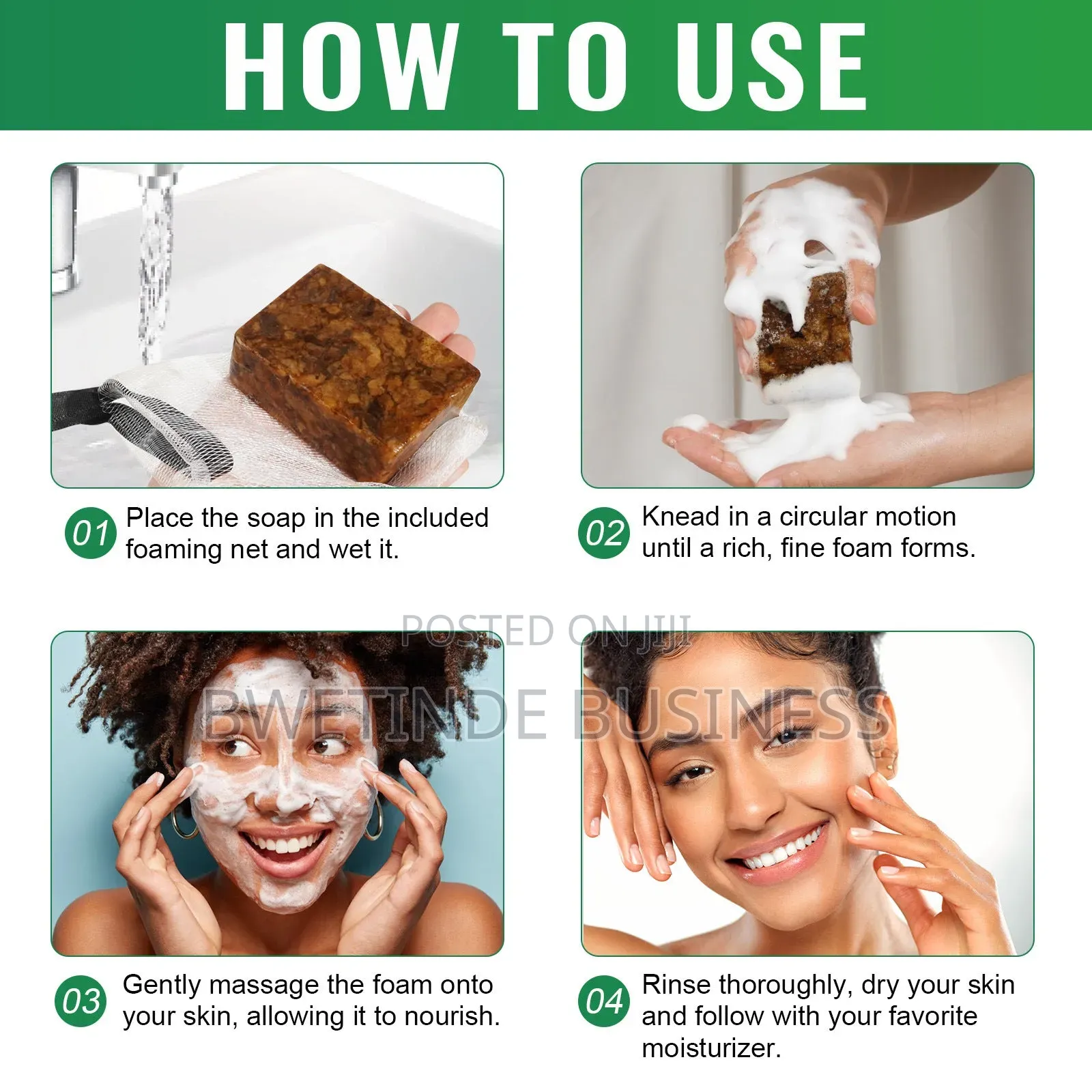 Organic African Black Soap, African Soap for Acne Dark Spots,