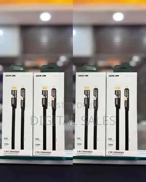 Green Lion 2-in-2 Braided Fast Charging Cable