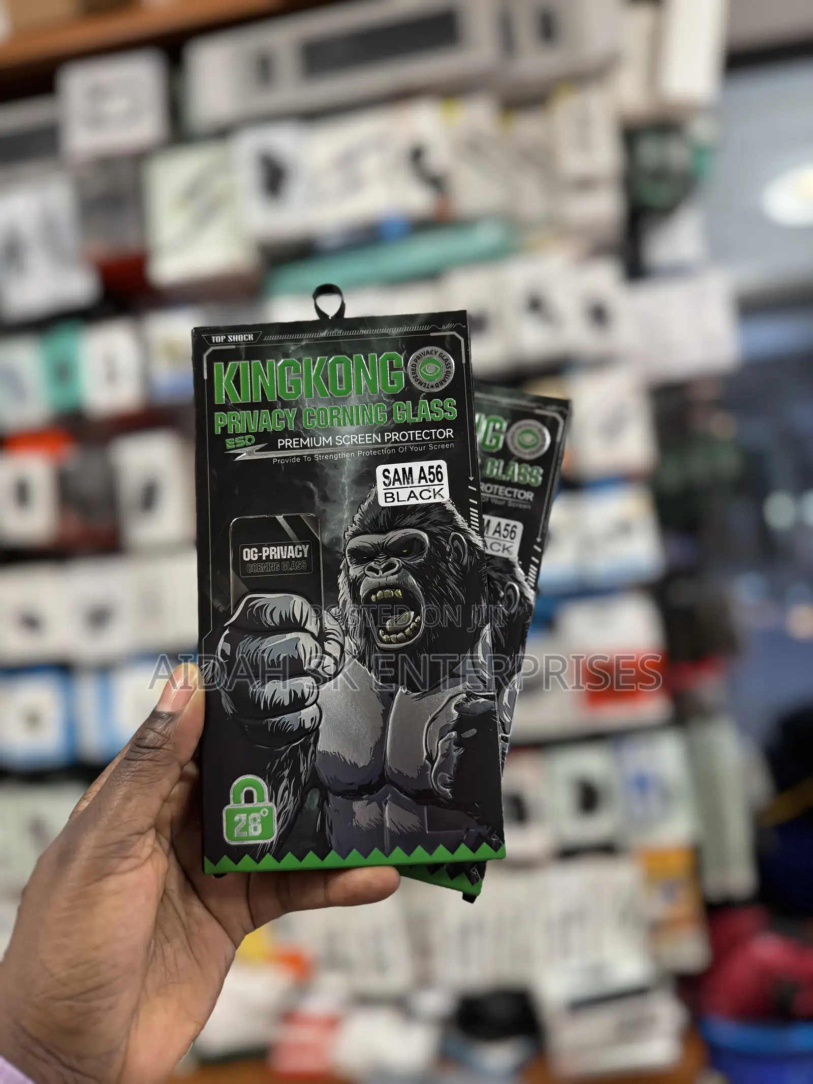 Kingkong Privacy Corning Glass Screen Protector for a Samsung A56
