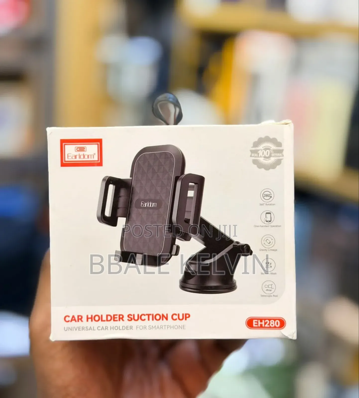 Earldom Eh280 Car Phone Holder With Suction Cup for Smartphones