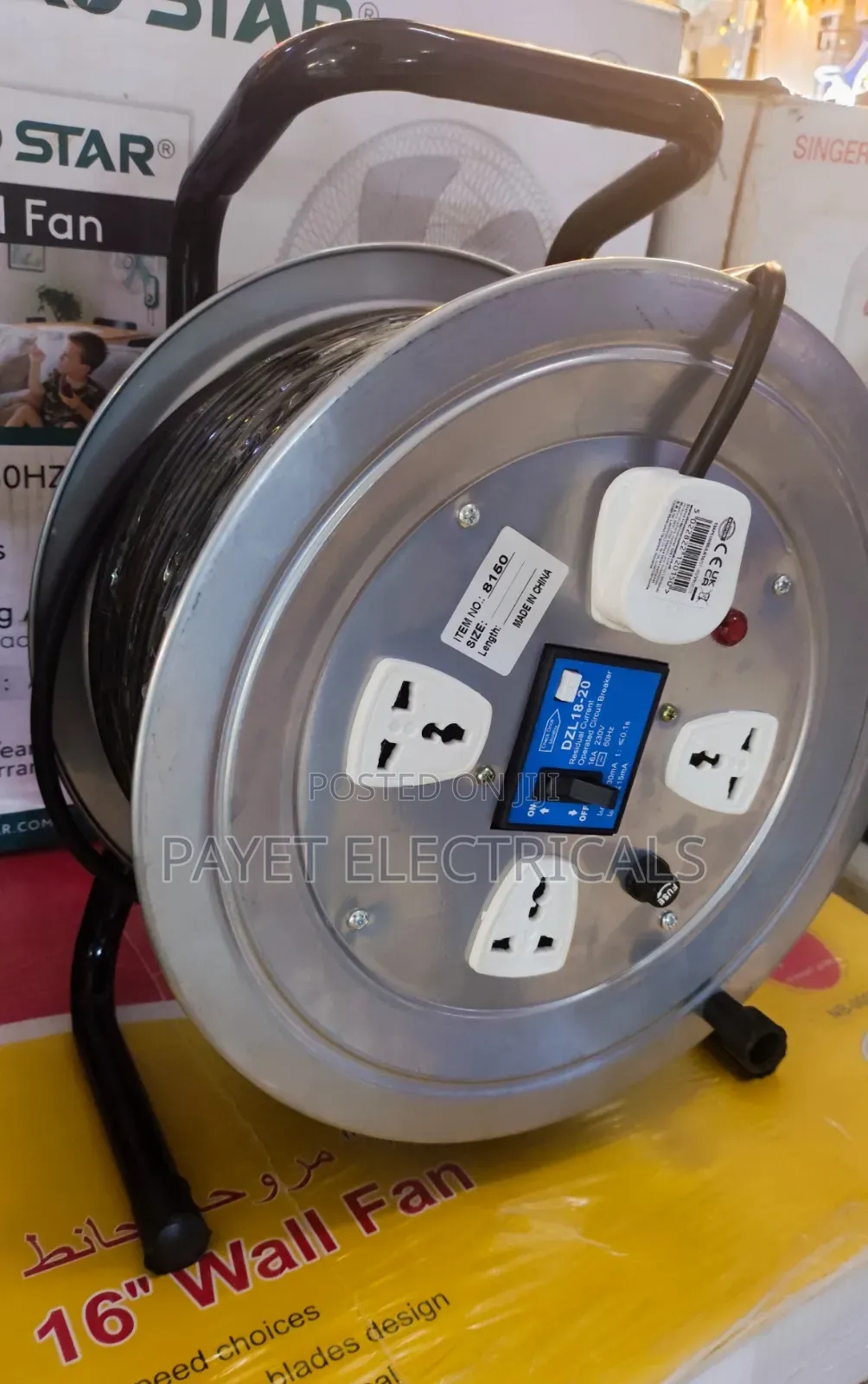 4ways 50meters Heavy Duty Extension Cable Reel