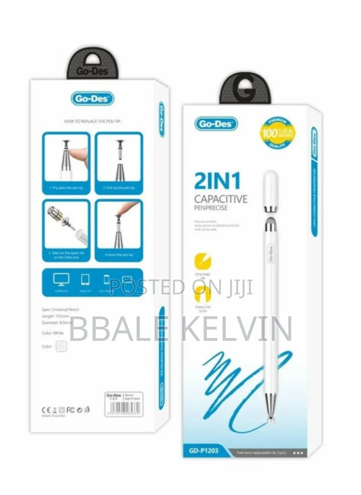 Go-Des 2in1 Universal Capacitive Stylus Pen Gd-P1203