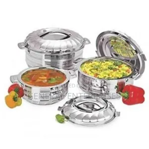 Vinod 3 Pc Stainless Steel Food Flask Set