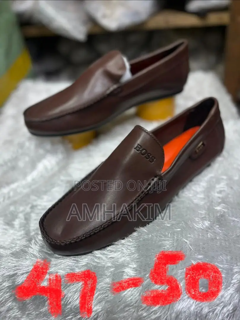 Classic Men's Big Sized Leather Moccasins From Size 39 To 50 In Stock