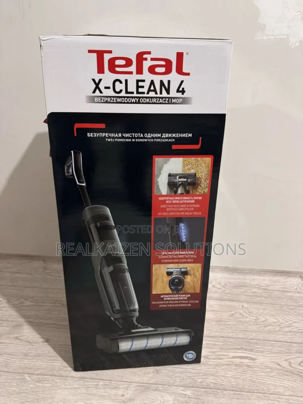 Tefal X-Clean 4 Cordless Wet Dry Vacuum Hard Floor Cleaner Mop