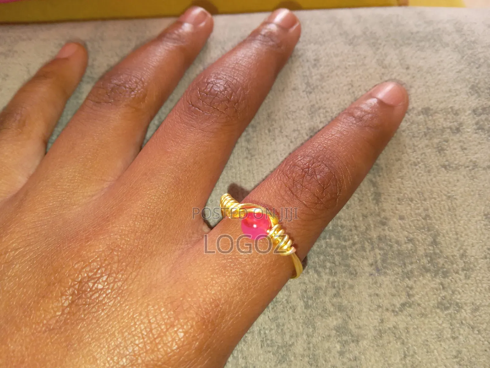 Gold Wire Beaded Rings