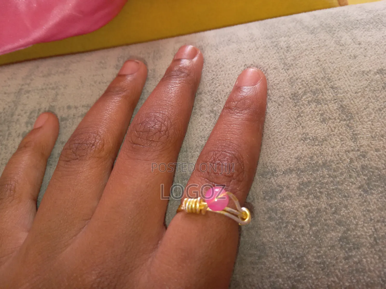 Gold Wire Beaded Rings