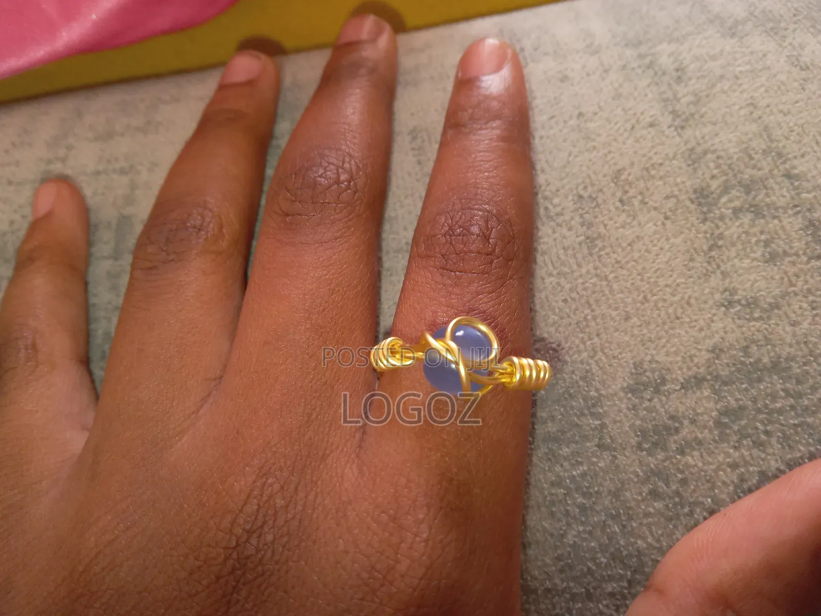 Gold Wire Beaded Rings