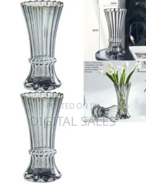 Textured Clear Glass Vase