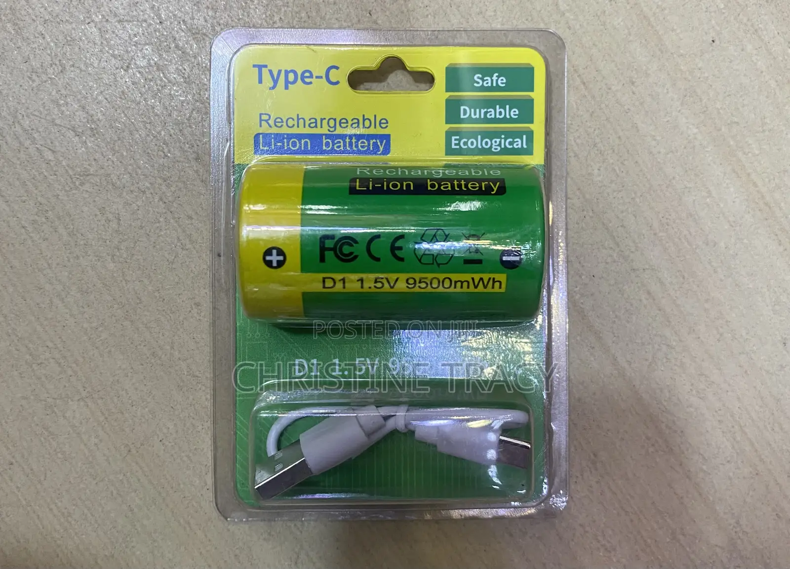 Type-C Rechargeable Lithium Battery