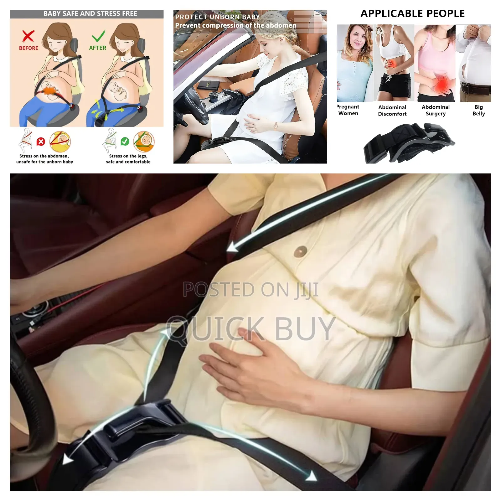 Pregnancy Seat Belt Adjuster (Or Positioned)