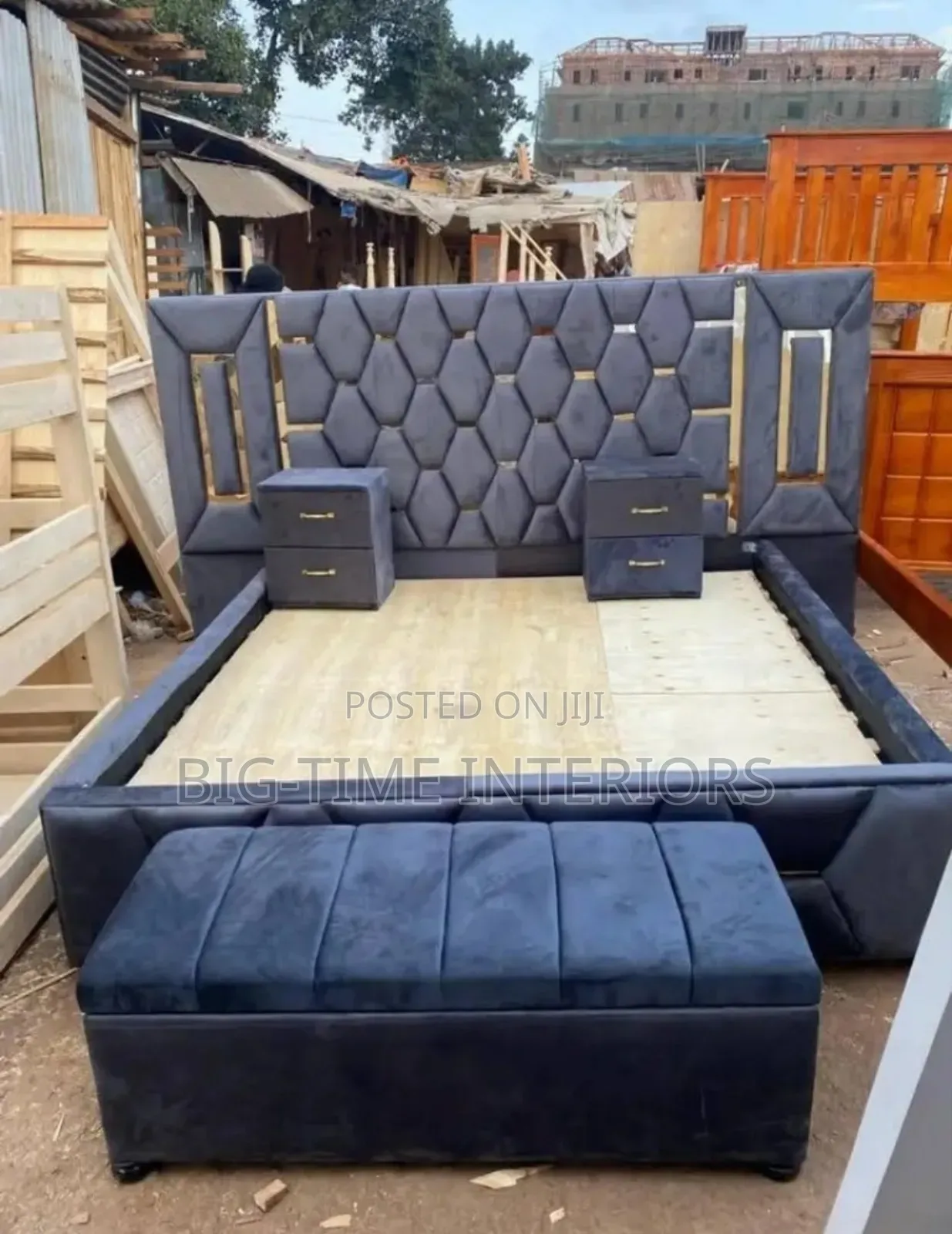 Luxurious Fabric Bed Set 5*6