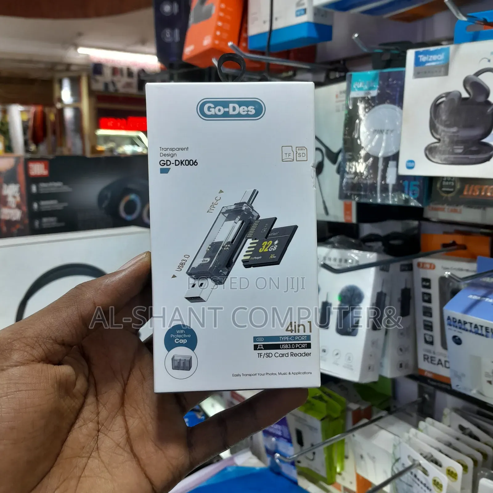 Go-Des 4 In1 Tf/Sd Card Reader