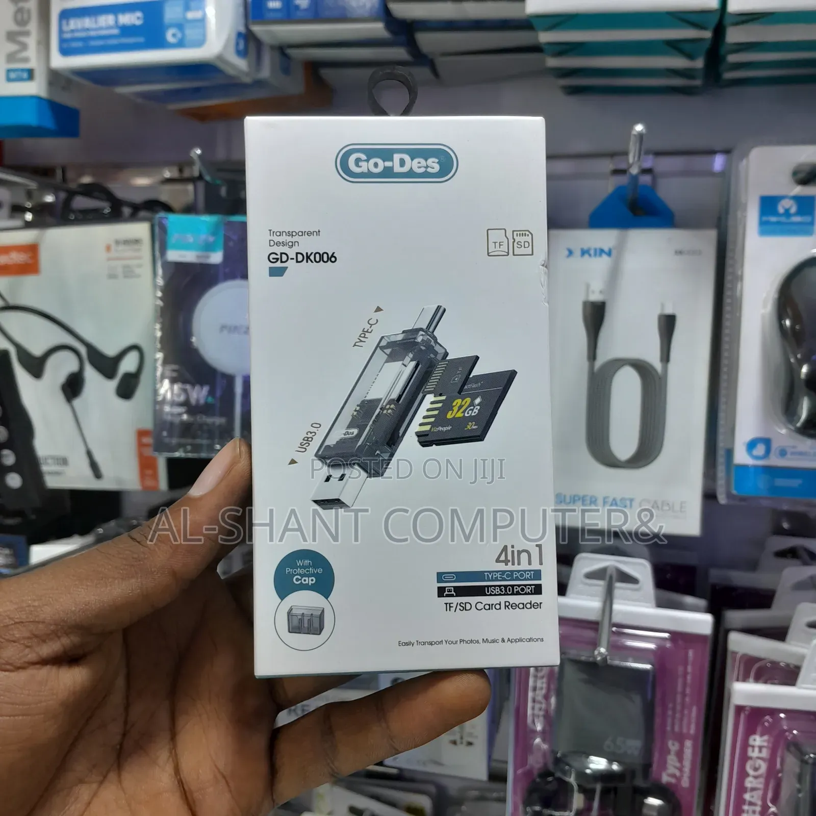 Go-Des 4 In1 Tf/Sd Card Reader