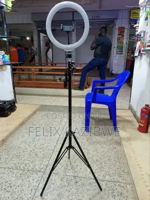 Led Ring Light With A Tripod Stand.