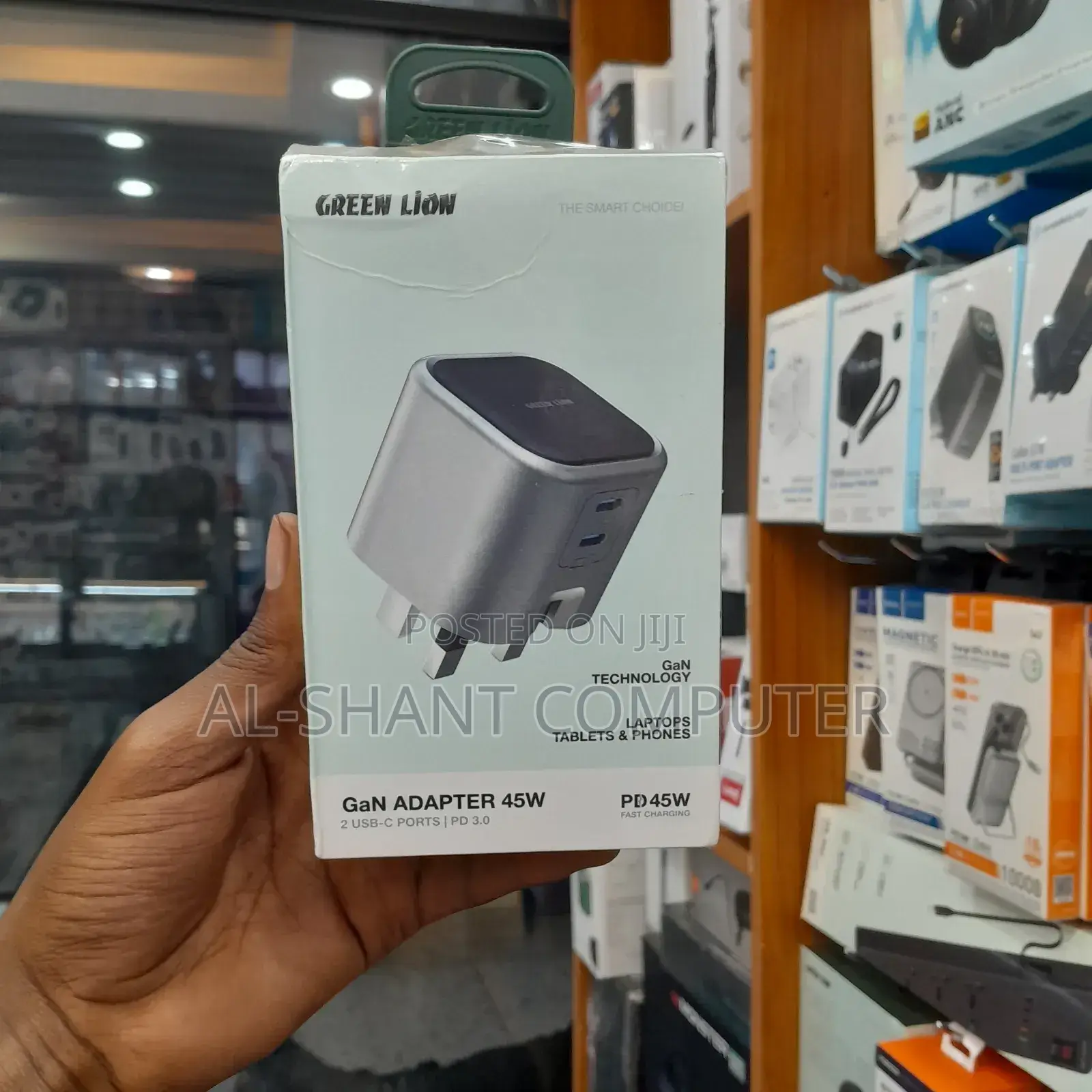 Green Lion 45w Gan Adapter/Laptop and Puone Chargers