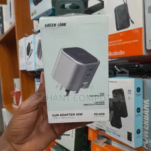 Green Lion 45w Gan Adapter/Laptop and Puone Chargers
