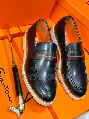 Santoni Men’S Premium Luxurious Genuine Leather Loafers Shoes