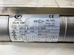 Difful Solar Sumbersible Water Pumps, 80m-390m Head, Solar and Hybrid