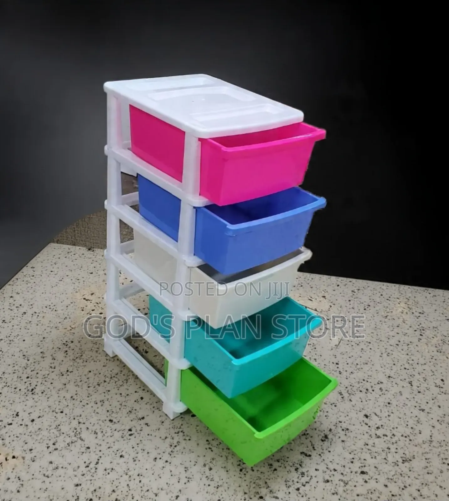 Everest 5drawers Plastic Cabinet Drawer Trolley