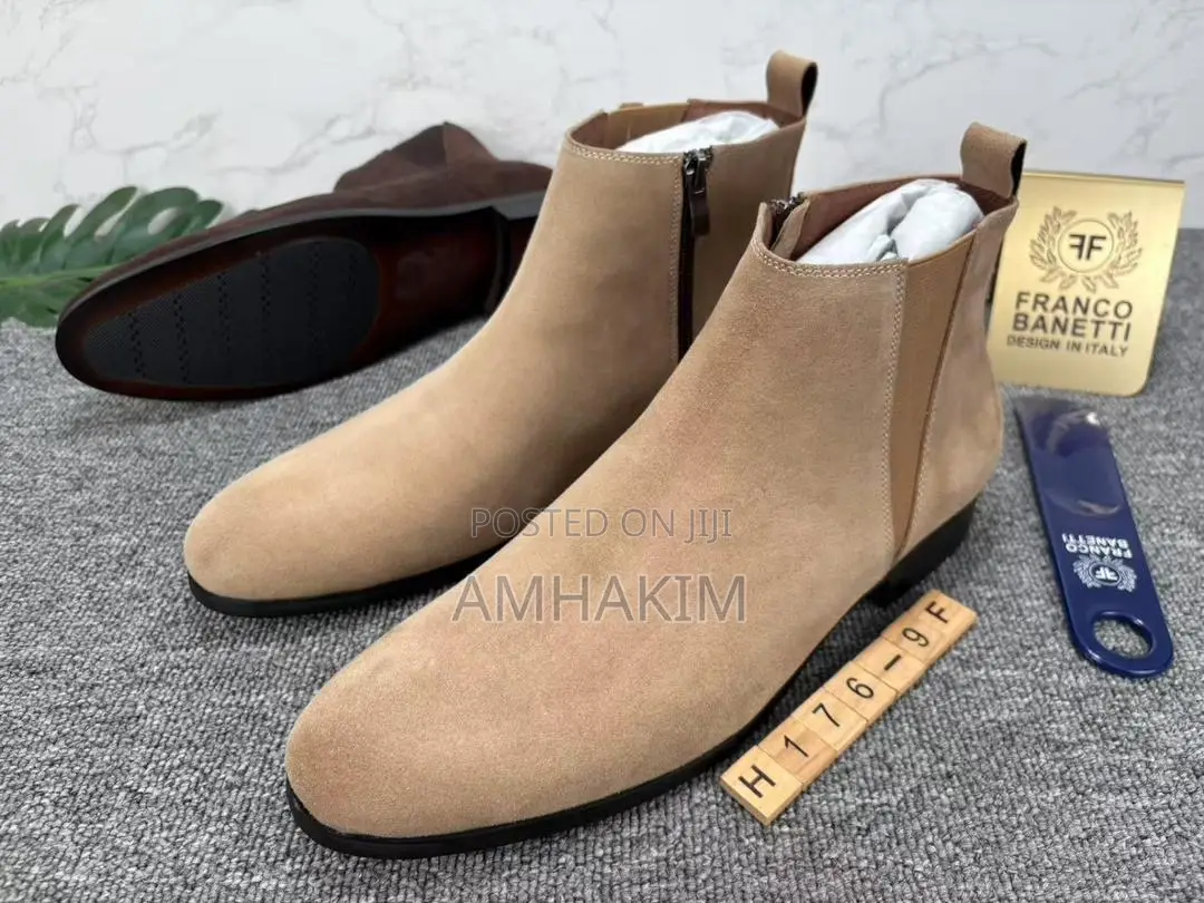 Classic Men Franco Banetti Suede Chelsea Boots In Stock