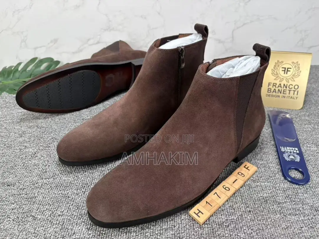 Classic Men Franco Banetti Suede Chelsea Boots In Stock