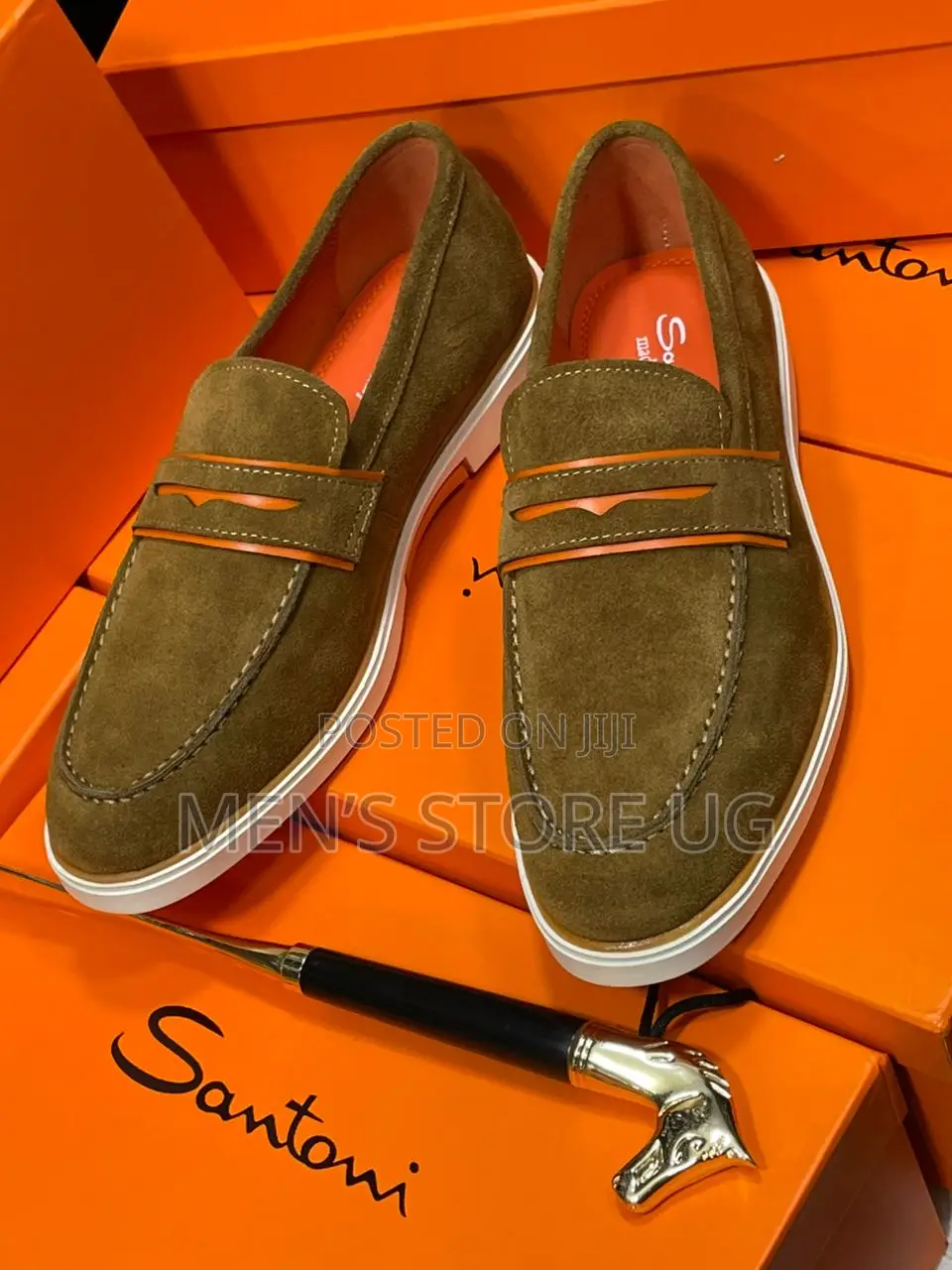 Santoni Men’S Premium Luxurious Genuine Suede Loafers #Classics