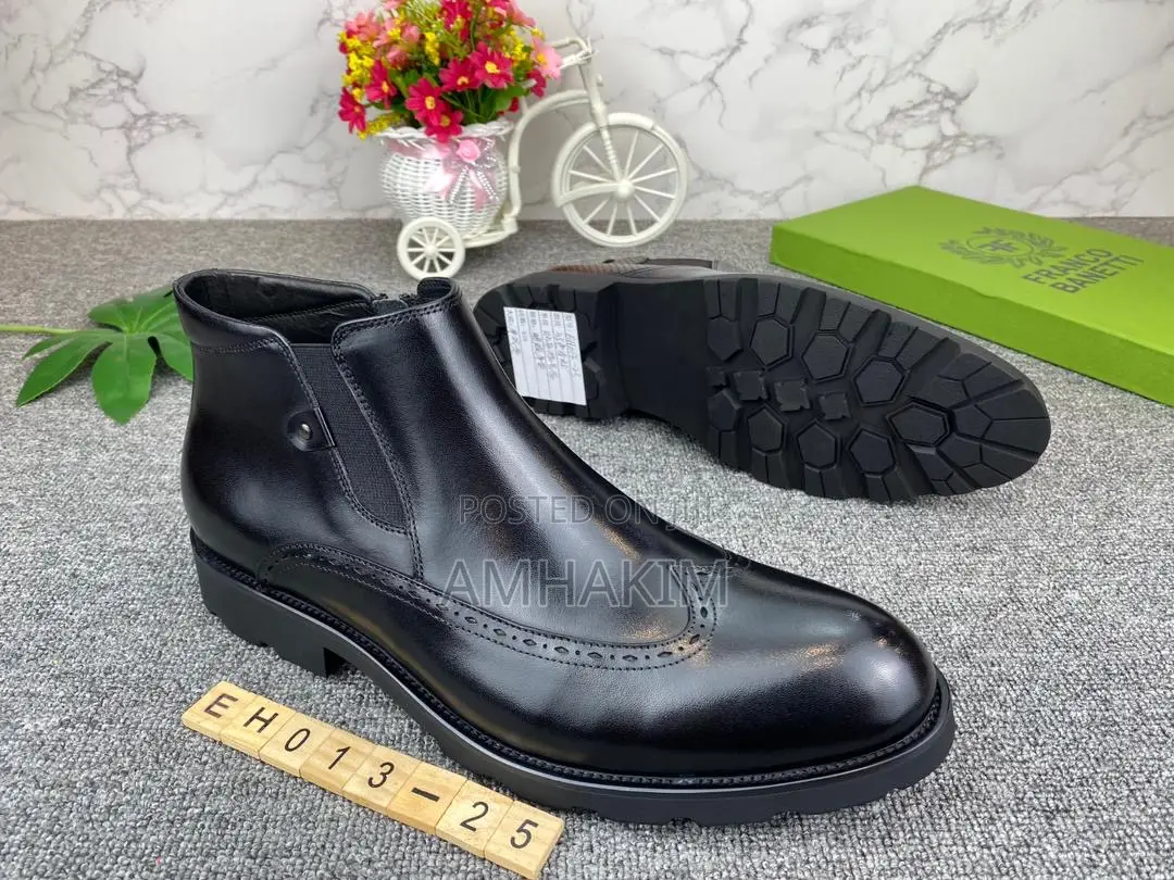 Classic Men's Oxford Franco Banetti Leather Boots In Stock