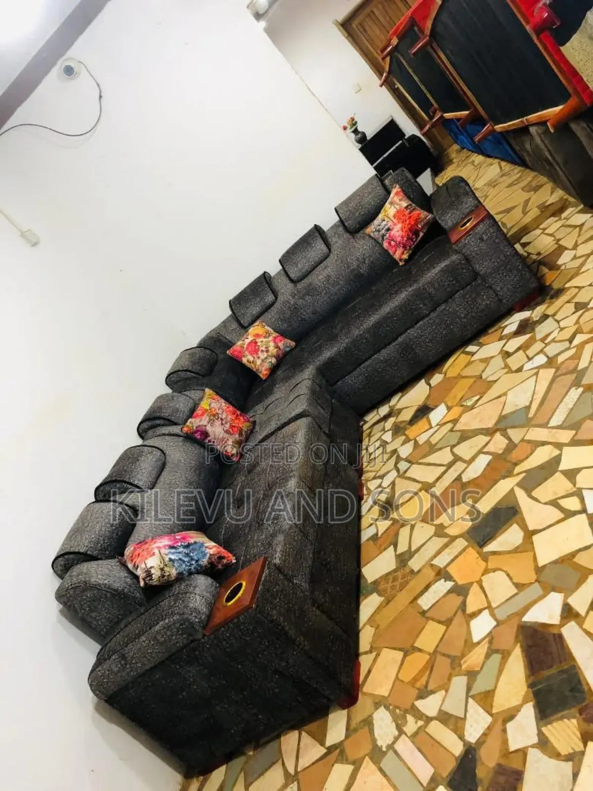L Sofa Set With High Density Mattress
