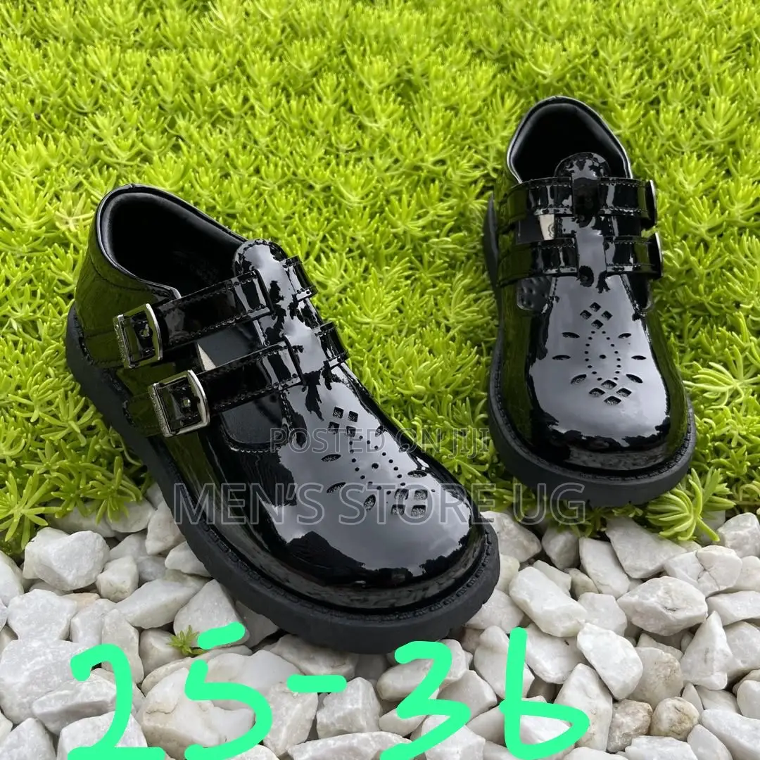 Crab Kids Girls Premium School Shoes Shiny or Clean Off