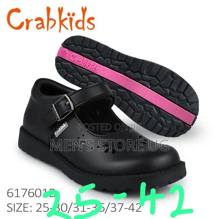 Crab Kids Premium Girls School Shoes Leather