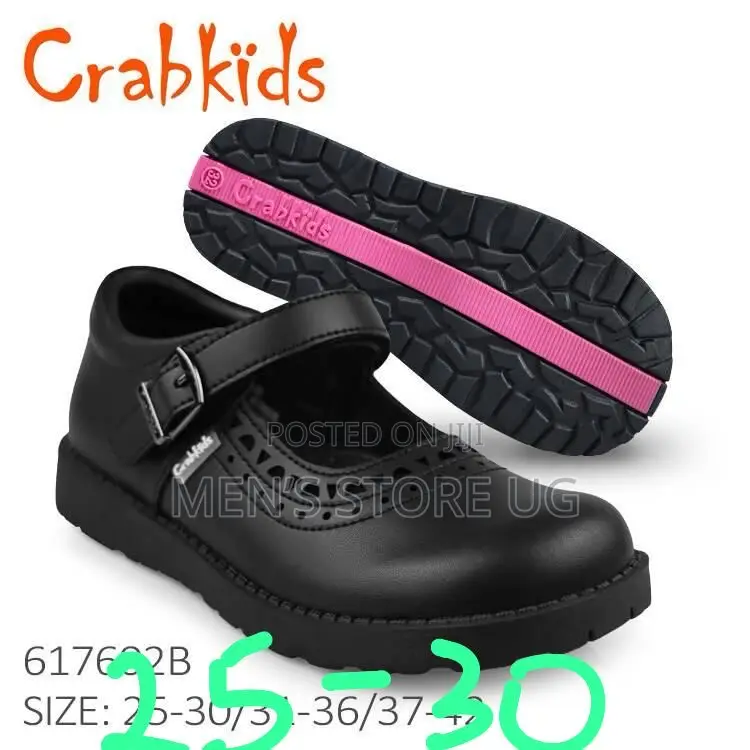 Crab Kids Premium Girls School Shoes Leather