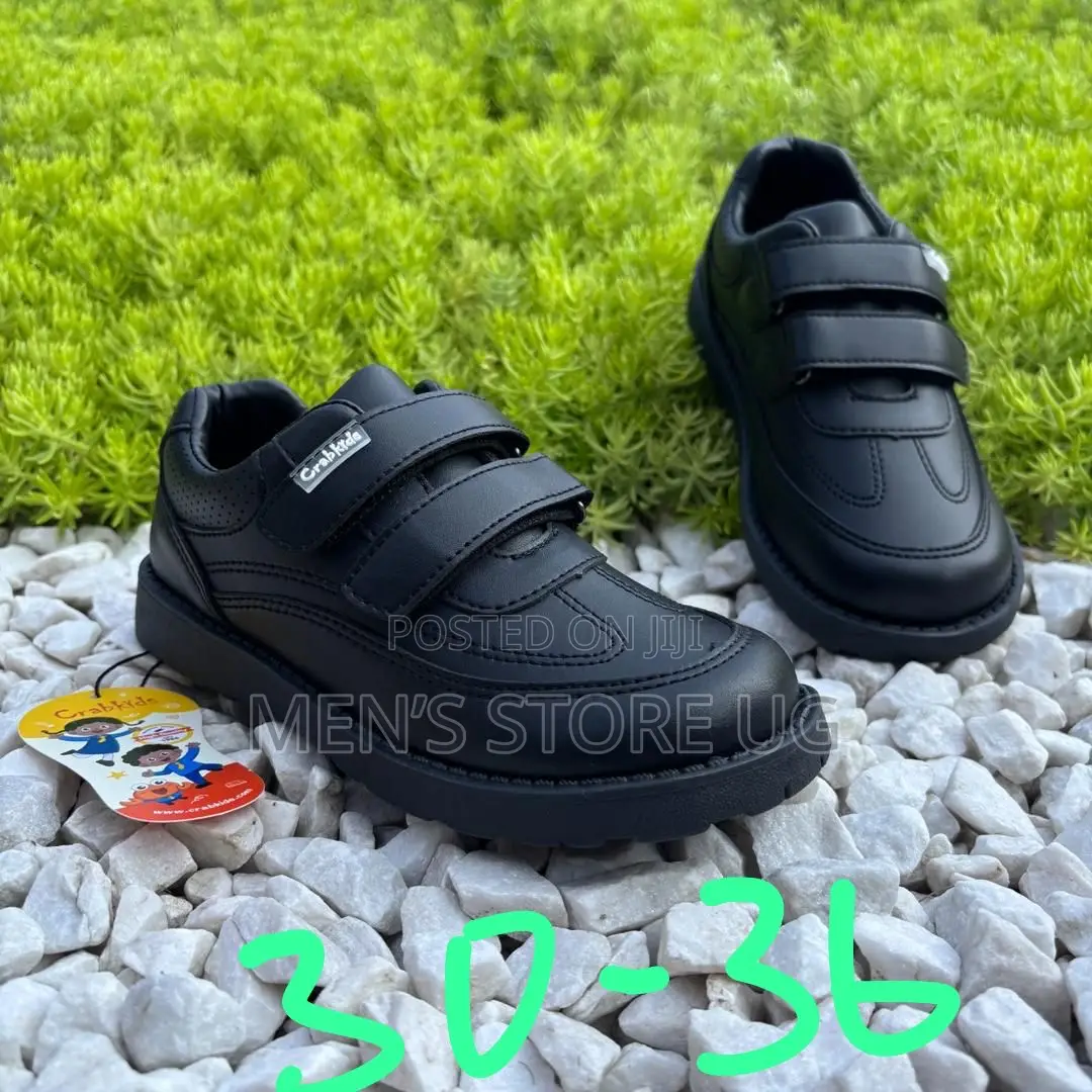 Boys Classic Crab Kids School Shoes Leather Size-25-36