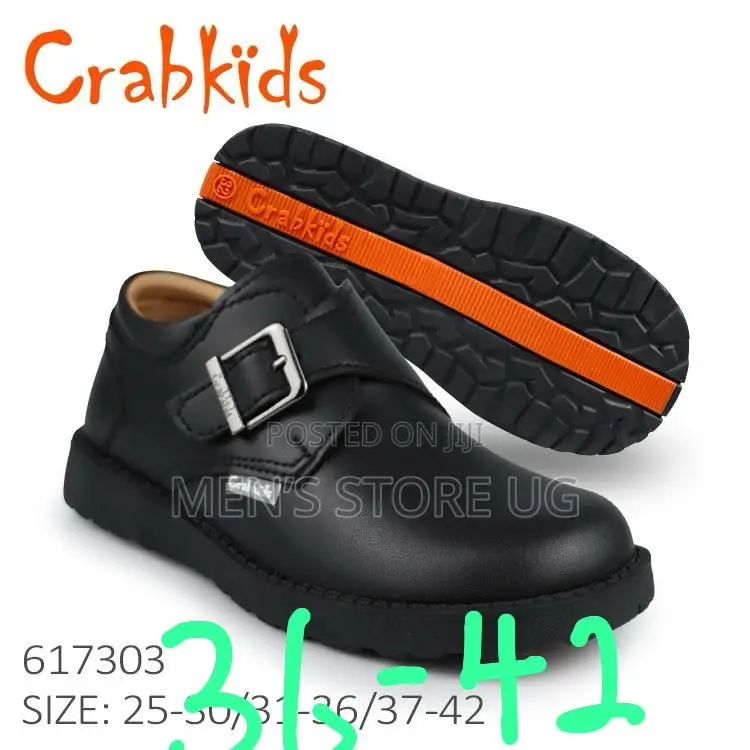 Crab Kids Boys Premium Classic School Shoes Size-25-42