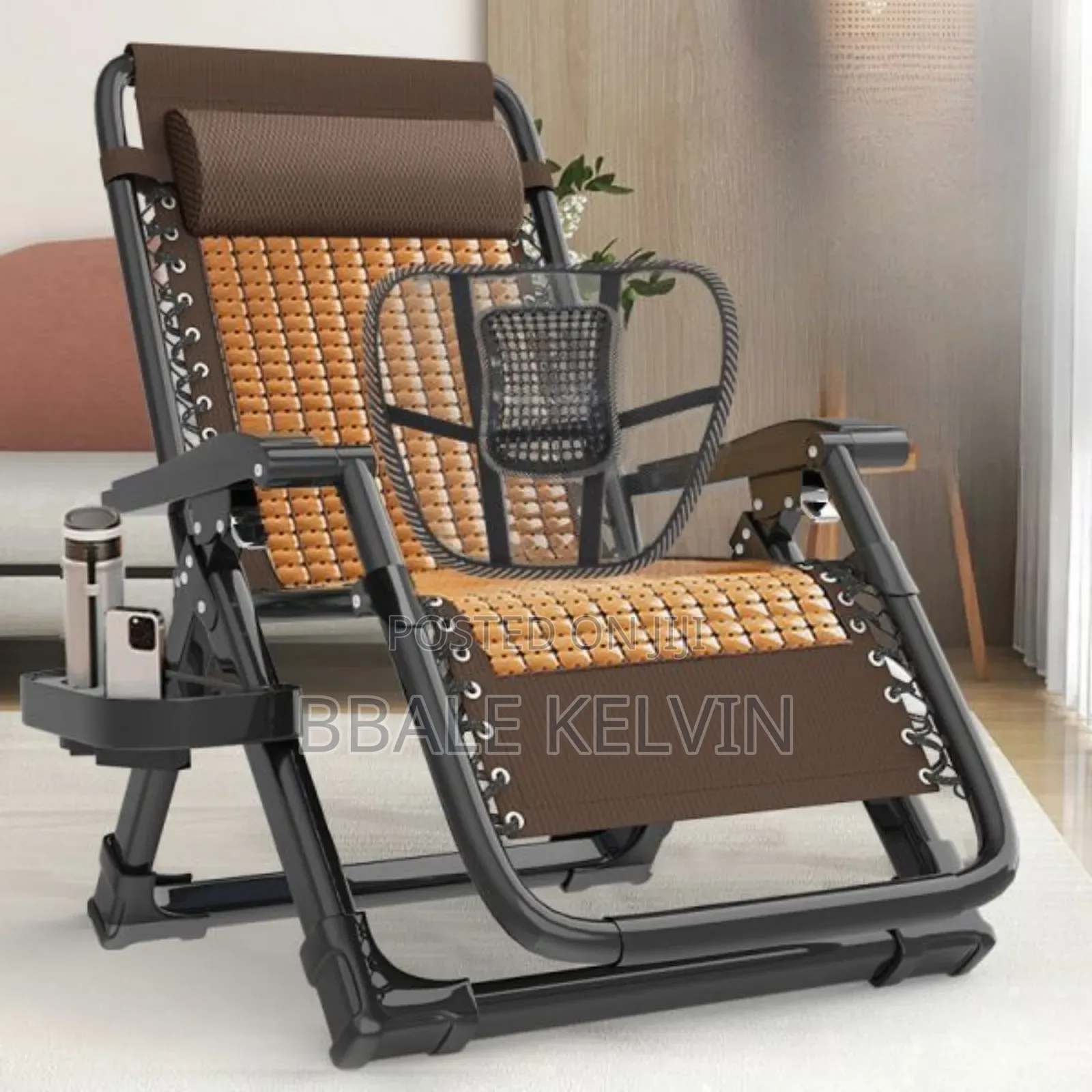 Indoor Outdoor Reclining Camping Chair With Headrest