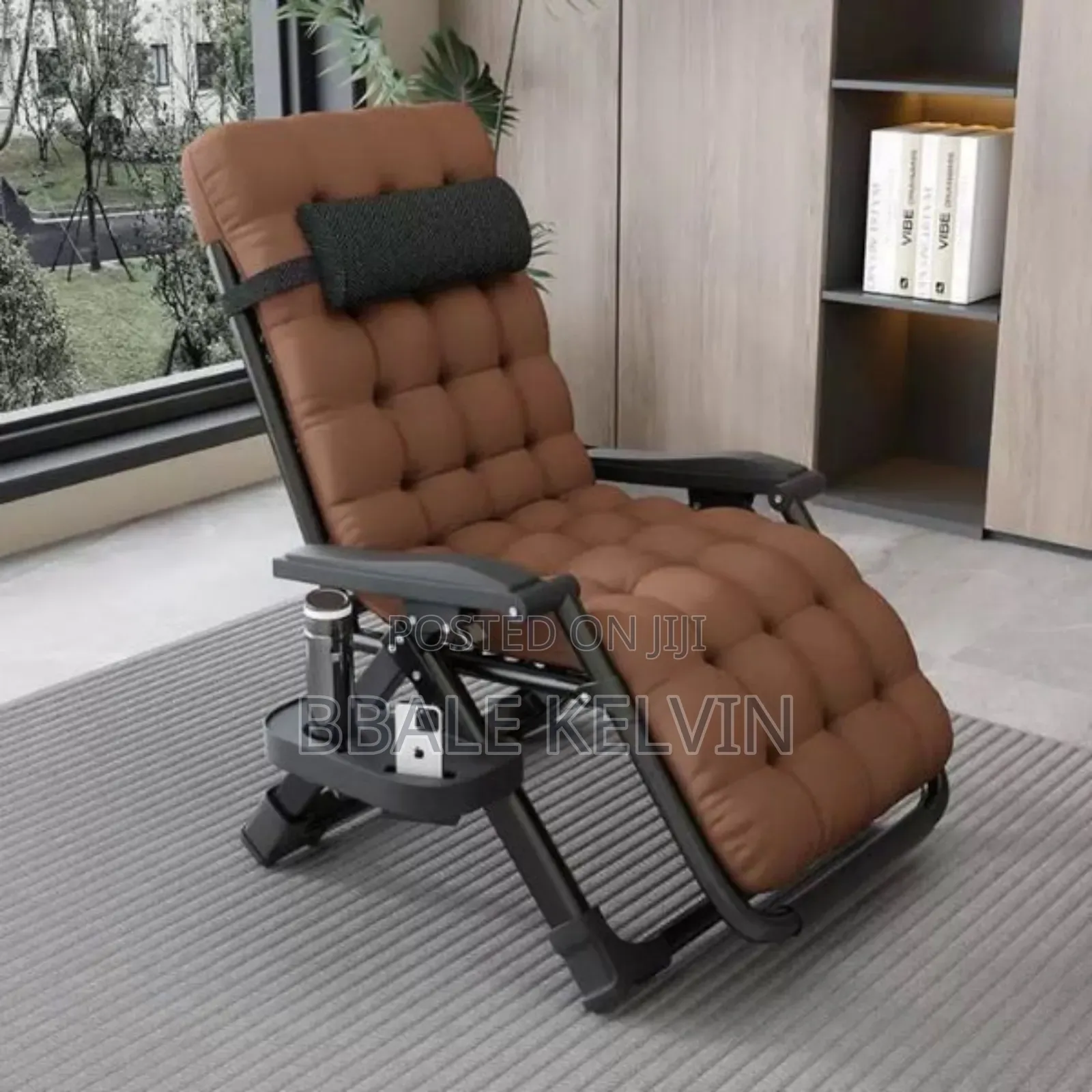 Indoor Outdoor Reclining Camping Chair With Headrest