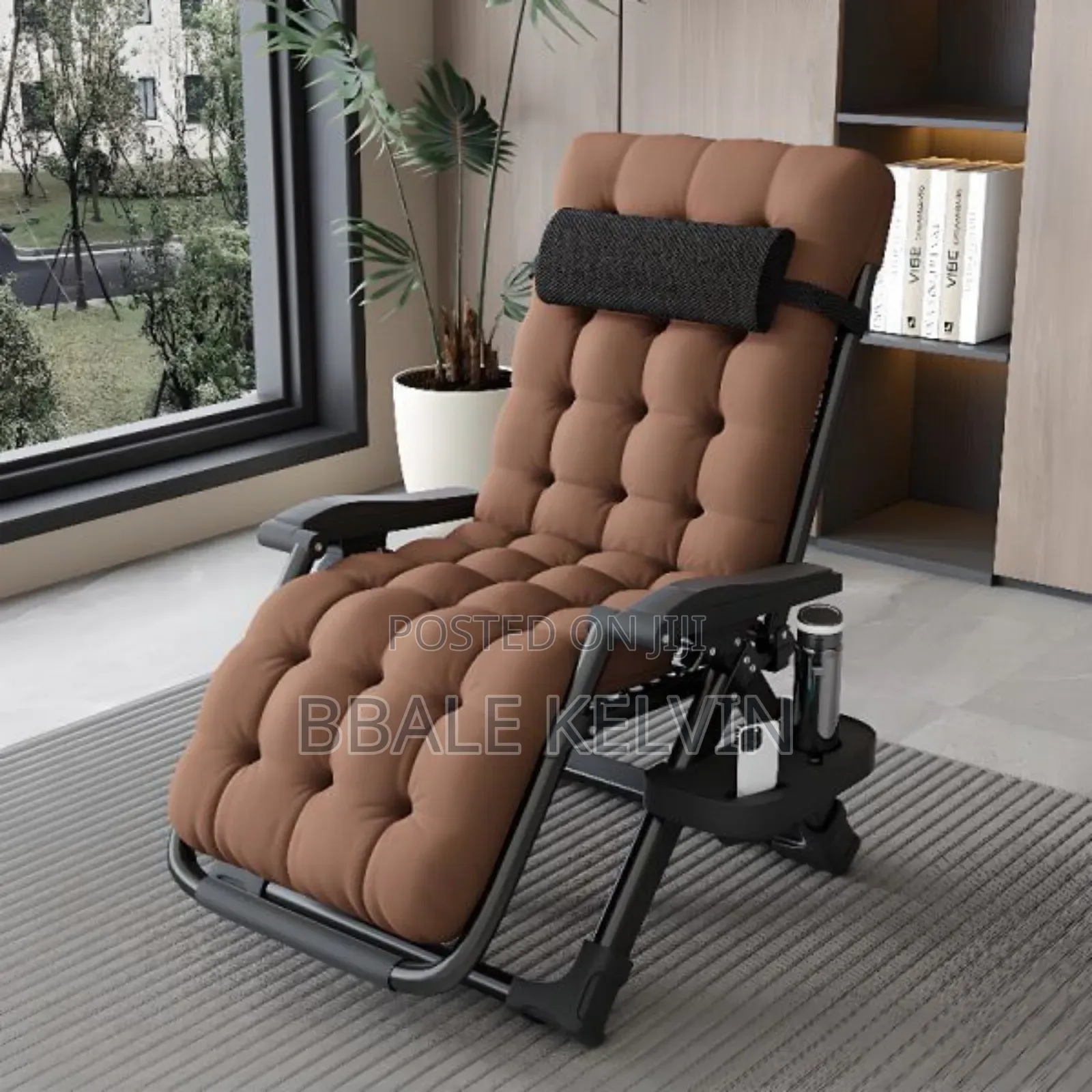 Indoor Outdoor Reclining Camping Chair With Headrest